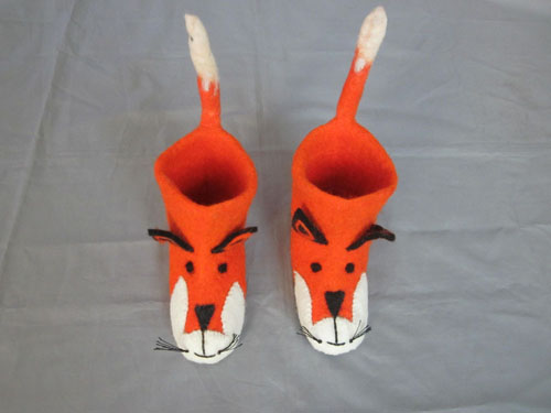 Felt Wool slippers shoes in Animal design